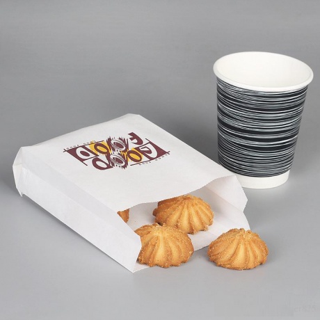 Custom Printed Food Grade White Glassine Greaseproof Paper Donut Bag