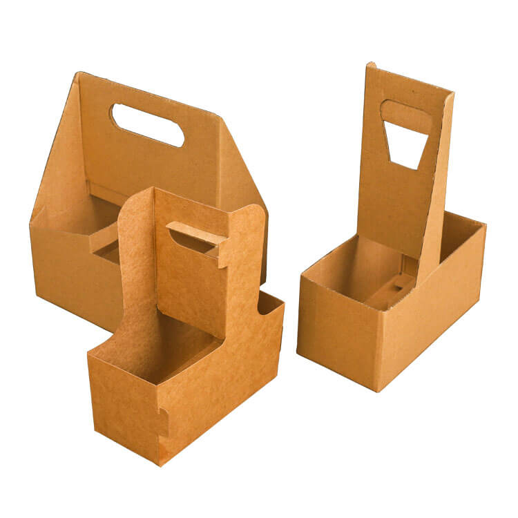 Custom logo printed disposable take away paper paper cup holder