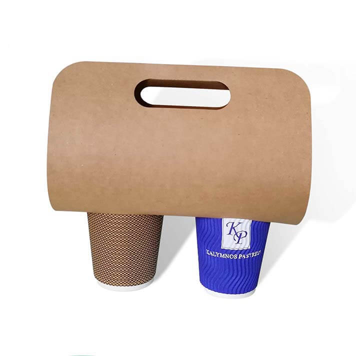 Customized Disposable Take Away Paper Cup Carrier Craft ...