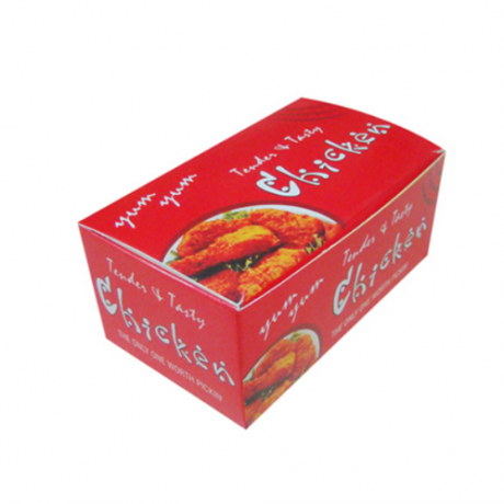 Customized White Card Paper Fried Chicken Packaging Boxes - Dreamfly ...