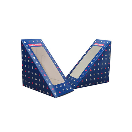 Custom New Food Grade Triangle Fashion Cute Disposable Paper Sandwich Packaging Box