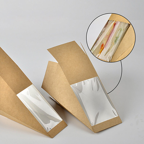 Customized Sandwich Kraft Paper Box With PVC Windows