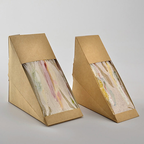 Customized Sandwich Kraft Paper Box With PVC Windows